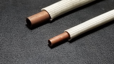 ceramic fiber tube shown over copper tube